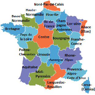 vakantieverwoningen in de regio's van Frankrijk selecteren.