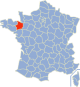 kaartje met departement Ille et Vilaine